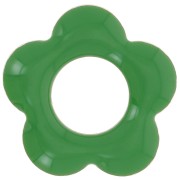 Fiore - Pendenti a forma di fiore in metallo e resina epossidica da 18 mm - Verde x4 Pendenti a forma di fiore in metallo e resina epossidica da 18 mm - Verde x4