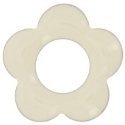 Fiore - Pendenti a forma di fiore in metallo e resina epossidica da 18 mm - Crema x4 Pendenti a forma di fiore in metallo e resina epossidica da 18 mm - Crema x4