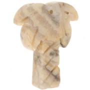 Pendente a forma di palma 28x22 mm in pietra semipreziosa - Agata matta x1