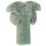 Pendente a forma di palma 28x22 mm in pietra semipreziosa - Agata indiana x1