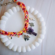 Pendente a forma di palma 28x22 mm in pietra semipreziosa - Opalite x1