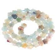 Perle a fiore 6mm in pietra semipreziosa - Amazzonite x 38cm