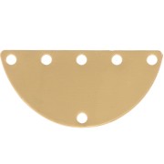 Accessorio di tessitura e montaggio a più file di mezzelune 25x12 mm Dorato x1