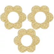 Pendenti - Abbellimenti - Pendenti a forma di fiore in acrilico da 18 mm - Brillantini d'oro x10 Pendenti a forma di fiore in acrilico da 18 mm - Brillantini d'oro x10