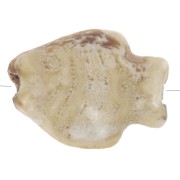 Perla pesce in ceramica 14x19 mm - Marmo sabbia x1