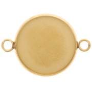 Distanziatore per cabochon a fondo piatto da 18 mm - Acciaio inossidabile 304L Dorato x1