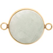 Distanziatore per cabochon a fondo piatto da 18 mm - Acciaio inossidabile 304L Dorato x1