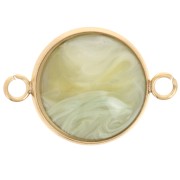 Distanziatore cabochon a fondo piatto da 16 mm - Acciaio inossidabile 304L Dorato x1