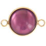 Distanziatore per cabochon a fondo piatto da 14 mm - Acciaio inossidabile 304L Dorato x1