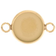 Distanziatore per cabochon a fondo piatto da 12 mm - Acciaio inossidabile 304L Dorato x1