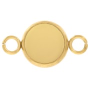 Distanziatore per cabochon a fondo piatto da 8 mm - Acciaio inossidabile 304L Dorato x1