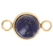 Distanziatore per cabochon a fondo piatto da 8 mm - Acciaio inossidabile 304L Dorato x1