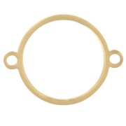 Distanziatore a cerchio scavato da 10 mm - Acciaio inossidabile 316L dorato x1