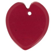 Pendente cuore piatto 19x16 mm in pietra semipreziosa - Hydro Garnet x1