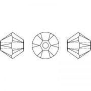 PureCrystal 5328 Biconi di cristallo da 8 mm - Cristallo argento x6