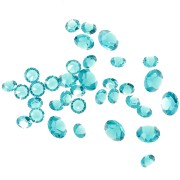 Pietre semipreziose in cristallo legato alla resina - Joblot Swarovski - da 1 a 6 mm - Blue Zircon x10g