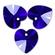 Pendente a cuore in cristallo Swarovski 6228 14,4x14mm Majestic Blue x1