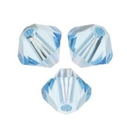 Swarovski crystal spinning tops 5328 3 mm Aquamarine x50
