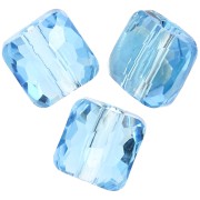 Perle quadrate 6 mm - Fantasy Square PureCrystal 5035 - Acquamarina x6
