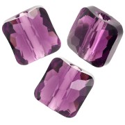 Perle quadrate da 6 mm - Fantasy Square PureCrystal 5035 - Amethyst x6
