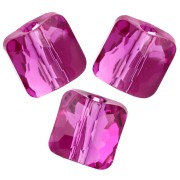 Perline quadrate 6 mm - Fantasy Square PureCrystal 5035 - Fucsia x6