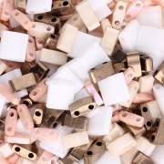 Bianco - Miscela di perle Miyuki - Perle Quarter - Half e Tila - Horizon x10g Miscela di perle Miyuki - Perle Quarter - Half e Tila - Horizon x10g