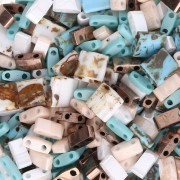 Bianco - Miscela di perle Miyuki - Perle Quarter - Half e Tila - Ibiza Life x10g Miscela di perle Miyuki - Perle Quarter - Half e Tila - Ibiza Life x10g