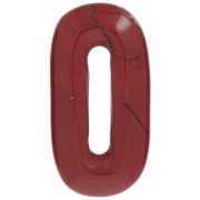 Pendente ovale in pietra semipreziosa 30x15 mm - Diaspro rosso x1