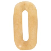 Pendente ovale in pietra semipreziosa 30x15 mm - Giada colorata - Giallo x1