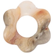 Pendente a fiore in pietra semipreziosa da 20 mm - Agata pazza x1