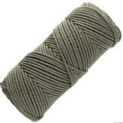 Kaki - Rocchetto di cotone macramè da 2 mm - Khaki x100 m Rocchetto di cotone macramè da 2 mm - Khaki x100 m