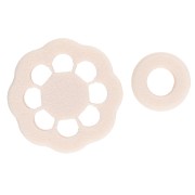 Set di tagliabiscotti per fiori a margherita da 18 mm in polimero biodegradabile - Beige