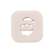Mini tagliabiscotti Babbo Natale 12x10 mm in polimero biodegradabile - Beige x1