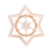 Tagliabiscotti a stella con fiocco di neve 30x27 mm in polimero biodegradabile - Beige x1