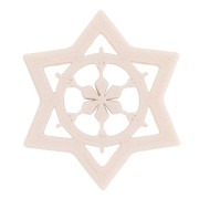 Tagliabiscotti a stella con fiocco di neve 30x27 mm in polimero biodegradabile - Beige x1