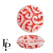 Opaque White - Perle rotonde vintage 14 mm 2 fori - Terracotta chiara x6 Perle rotonde vintage 14 mm 2 fori - Terracotta chiara x6