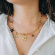 I miei gioielli fai-da-te - Kit di gioielli Charms Collana Astres in acciaio inossidabile Dorato