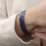 Perline Miyuki Half Tila 5x2,3x1,9 mm HTL-420 - Perla bianca Ceylon confezione da 100g