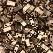 Perline Miyuki Half Tila 5x2,3x1,9 mm HTL-457 - Bronzo scuro metallizzato confezione da 100g