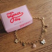 I miei gioielli fai-da-te - Kit per collana di gioielli con charms in acciaio inossidabile Girly Dorato