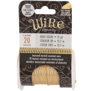 Filo di rame semitondo strutturato 0,81 mm semi duro - Dorato anti-ossidazione x13,7m