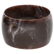 Bracciale in resina opaca di 68 mm di spessore - Marrone scuro marmorizzato - Bianco x1