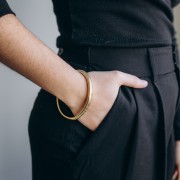 Bracciale in perline da 68 mm - larghezza 8 mm - acciaio inossidabile Dorato 304L x1