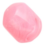 Perle - Perla barocca irregolare in resina traslucida 22x17 mm - Rosa scuro marmorizzato x1 Perla barocca irregolare in resina traslucida 22x17 mm - Rosa scuro marmorizzato x1