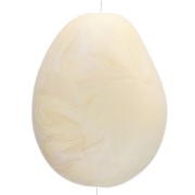 Perle - Perla piatta irregolare in resina opaca 25x20 mm - Crema marmorizzata x1 Perla piatta irregolare in resina opaca 25x20 mm - Crema marmorizzata x1