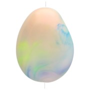 Perle - Perla piatta irregolare in resina opaca 22x17 mm - Perla marmorizzata multicolore x1 Perla piatta irregolare in resina opaca 22x17 mm - Perla marmorizzata multicolore x1