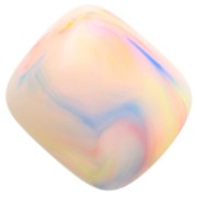 Perle - Perle tubolari in resina opaca 16x14 mm - Perle multicolori marmorizzate x4 Perle tubolari in resina opaca 16x14 mm - Perle multicolori marmorizzate x4