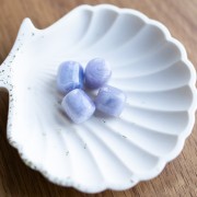 Perline in resina opaca 16x14 mm - Grigio ghiacciaio marmorizzato x4