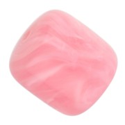 Perle - Perle tubolari 12x11 mm in resina traslucida - Rosa scuro marmorizzato x6 Perle tubolari 12x11 mm in resina traslucida - Rosa scuro marmorizzato x6