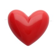 Rosso scuro - Perle a cuore in resina opaca 13x15 mm - foro orizzontale - Rosso scuro x6 Perle a cuore in resina opaca 13x15 mm - foro orizzontale - Rosso scuro x6